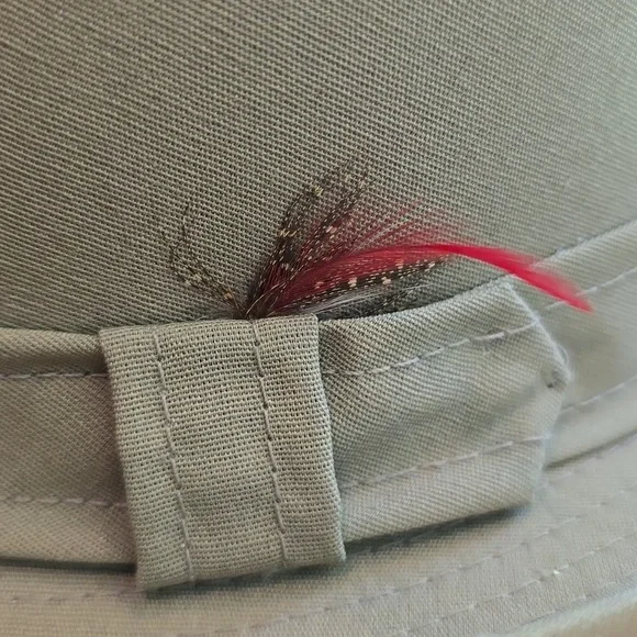 Vintage Men's Olive Green Wool Blend Fedora Hat - Picture 6 of 9